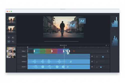 basic video editing,trimming, logo placement & music.